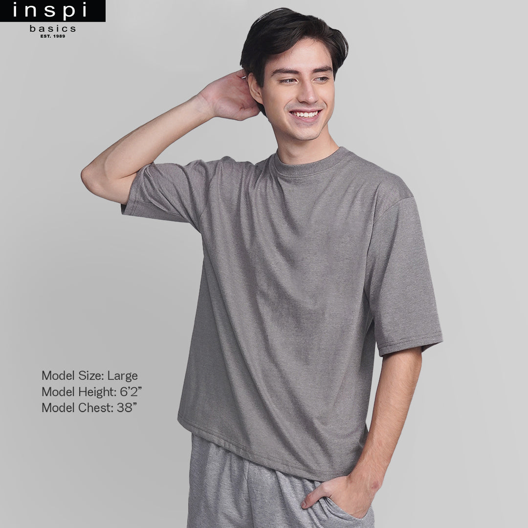 INSPI Basics Premium Gray Oversized Shirt Neutrals For Men