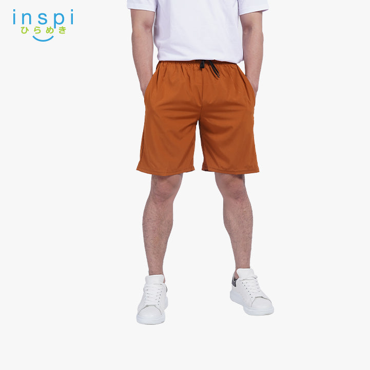 INSPI Training Shorts for Men in Clay Korean Pambahay Summer Casual Comfy Tiktok Short Taslan Men’s
