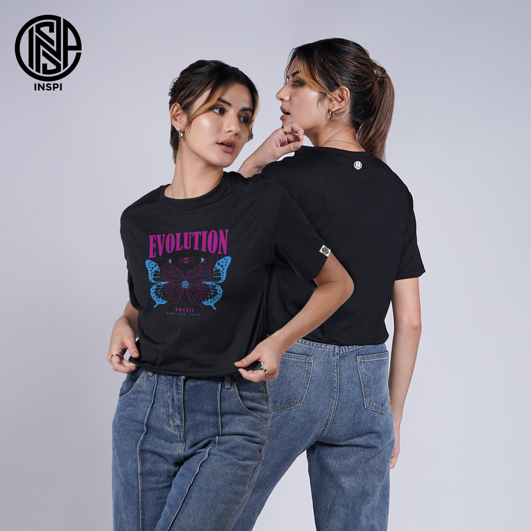 INSPI Metamorphosis Crop Tops for Women Summer Korean Trendy Croptop for Women Graphic Beach Outfit