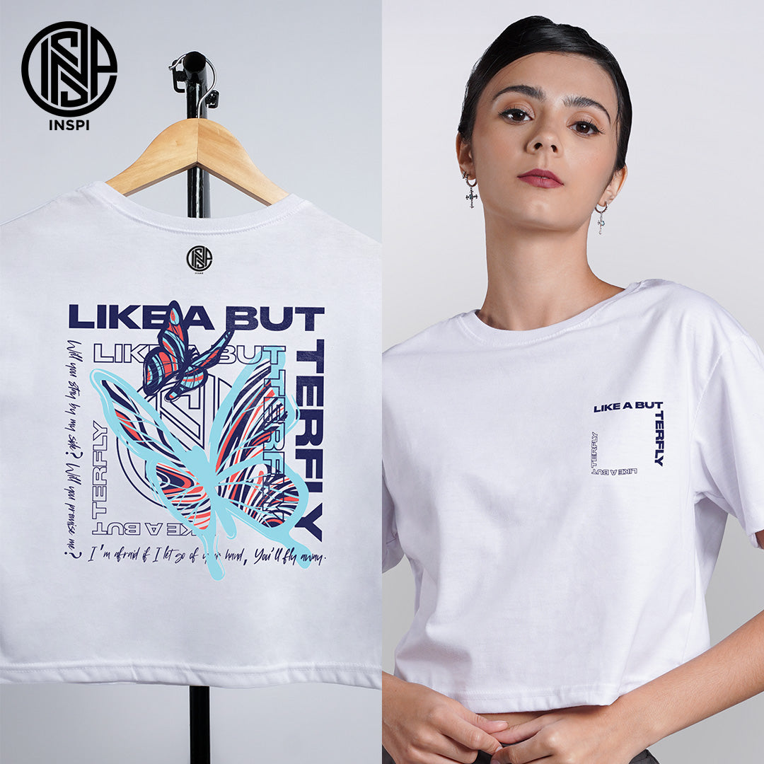 INSPI Metamorphosis Crop Tops for Women Summer Korean Trendy Croptop for Women Graphic Beach Outfit