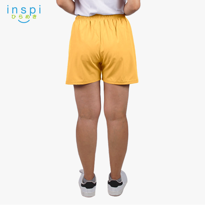 INSPI Training Shorts for Women in Mustard Korean Pambahay Casual Comfy Tiktok Short Ladies Taslan