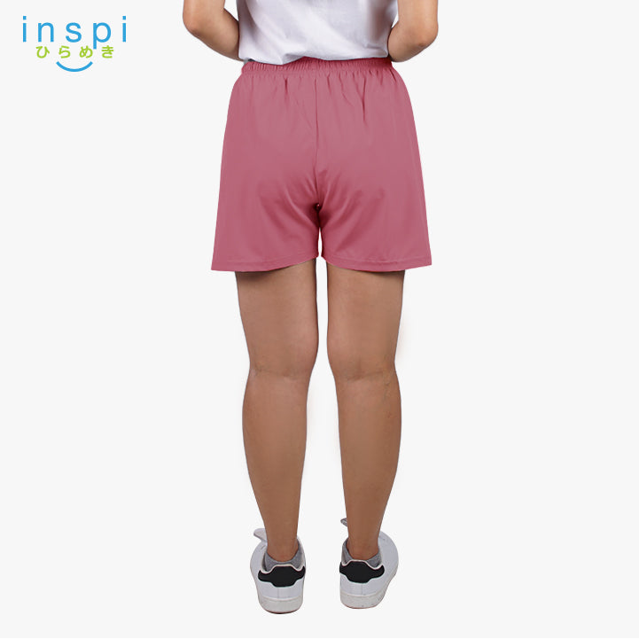 INSPI Training Shorts for Women in Cardinal Rose Korean Pambahay Casual Comfy Tiktok Short Ladies Taslan