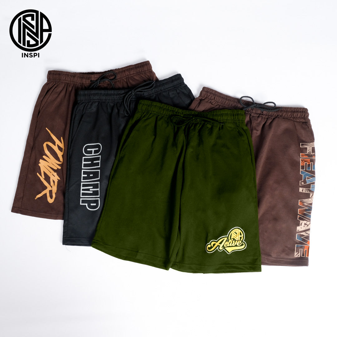 INSPI Summer Walking Shorts for Men Outdoor Korean Short for Women w/ Pockets & String Beach Outfit