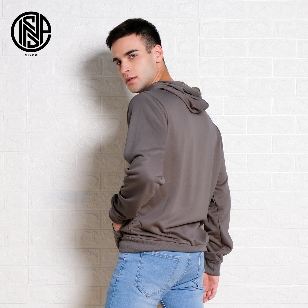 INSPI Plain Hoodie Jacket For Men with Pockets Korean Trendy Tops For Women Cotton Pullover Jackets