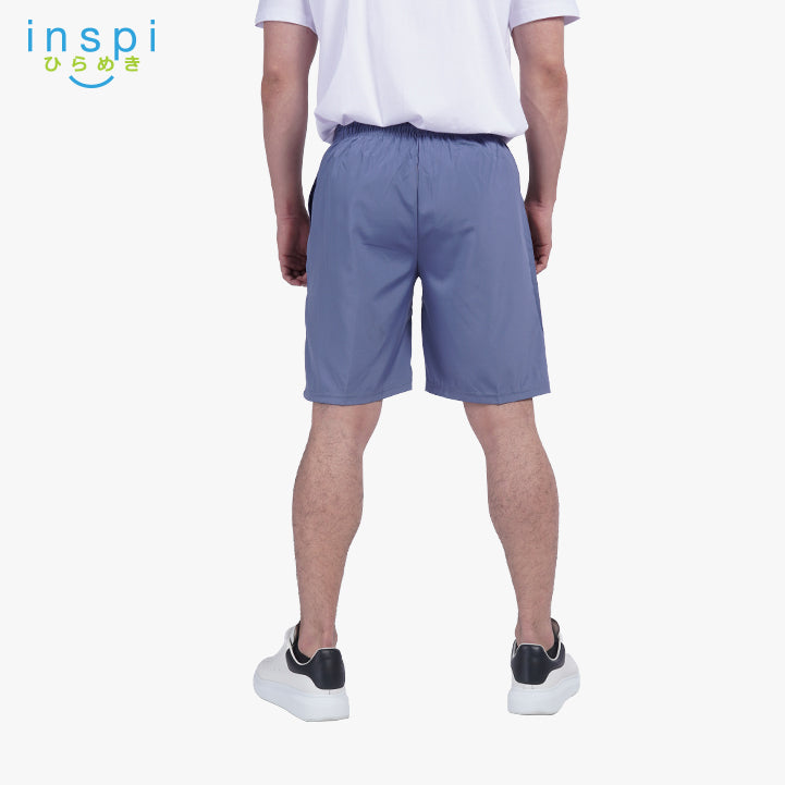 INSPI Training Shorts for Men in Slate Blue Korean Pambahay Summer Casual Comfy Tiktok Short Taslan Men’s