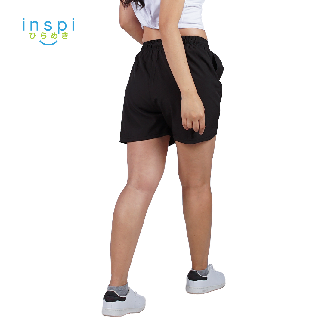 INSPI Training Shorts for Women in Black Korean Pambahay Casual Comfy Tiktok Short Ladies Taslan