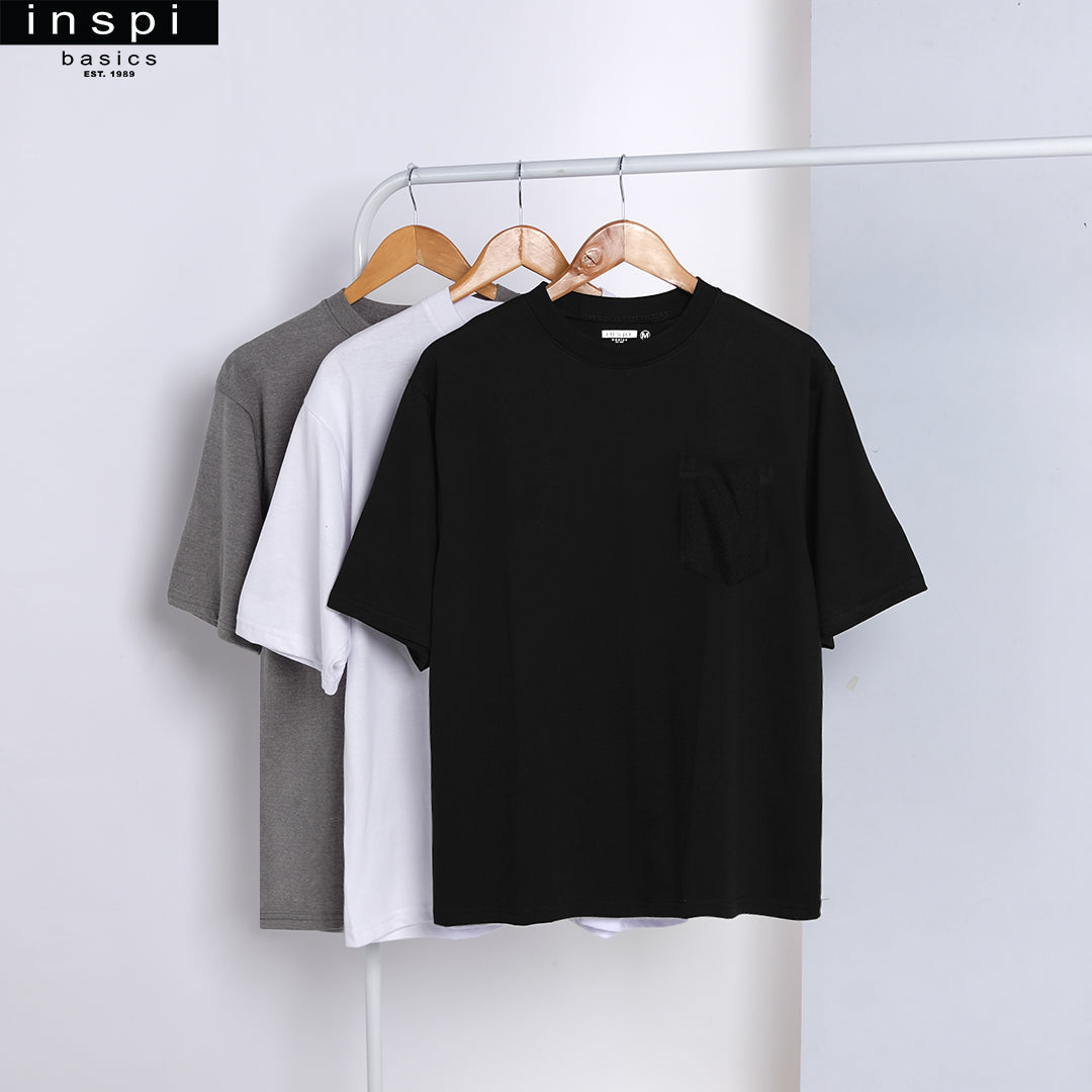 INSPI Basics Premium Black Oversized Shirt With Pocket Neutral For Men
