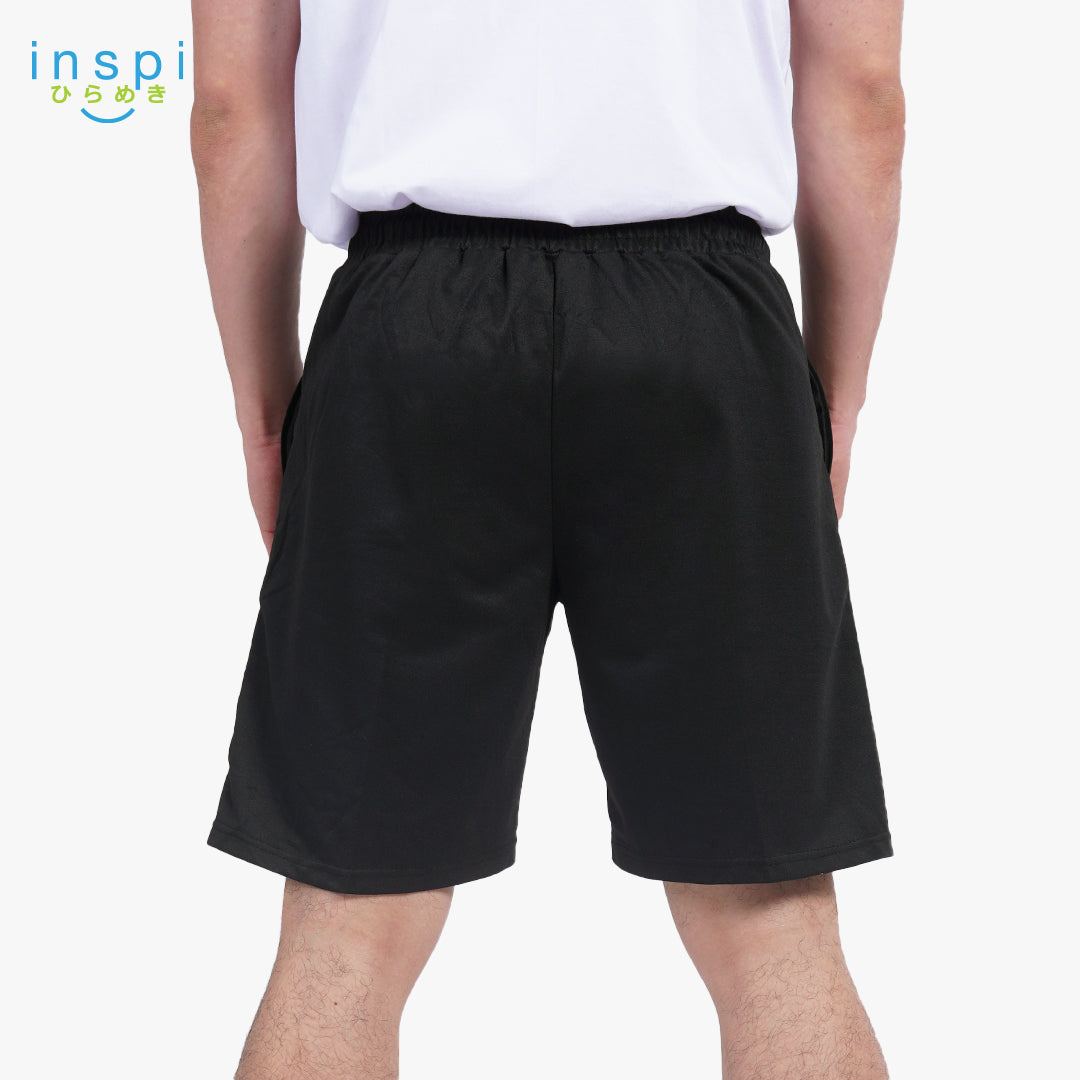 INSPI Walking Shorts for Men Summer in Black Cotton Korean Short for Women Plus Size Beach Outfit