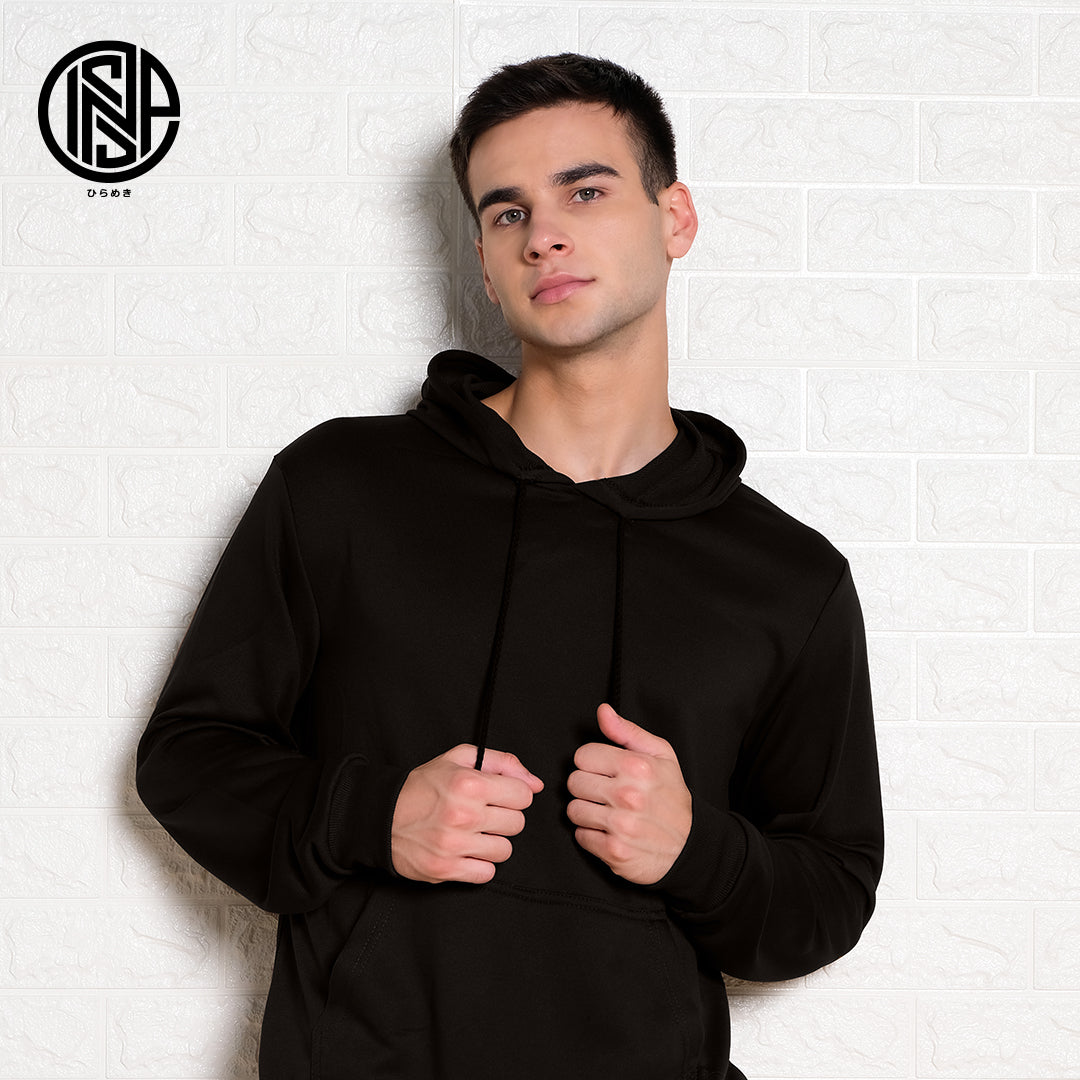 INSPI Plain Hoodie Jacket For Men with Pockets Korean Trendy Tops For Women Cotton Pullover Jackets