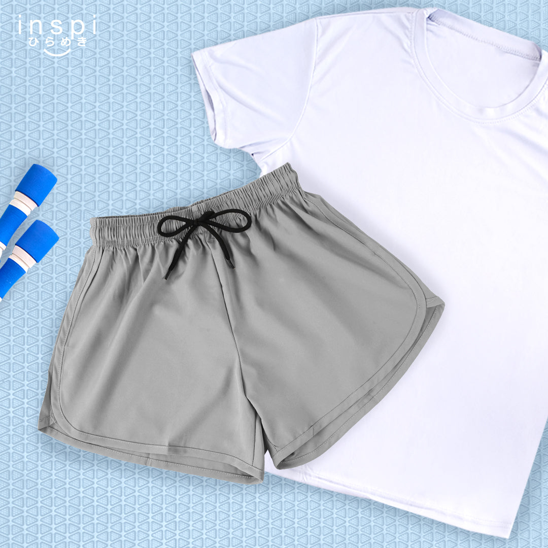 INSPI Running Shorts for Women in Acid Gray