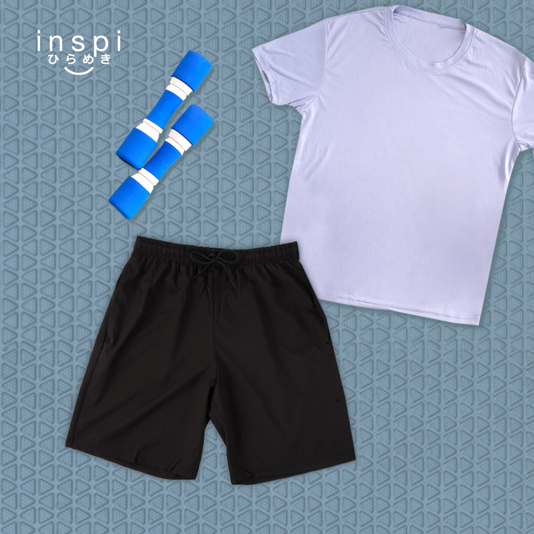 INSPI Training Shorts for Women in Black Korean Pambahay Casual Comfy Tiktok Short Ladies Taslan
