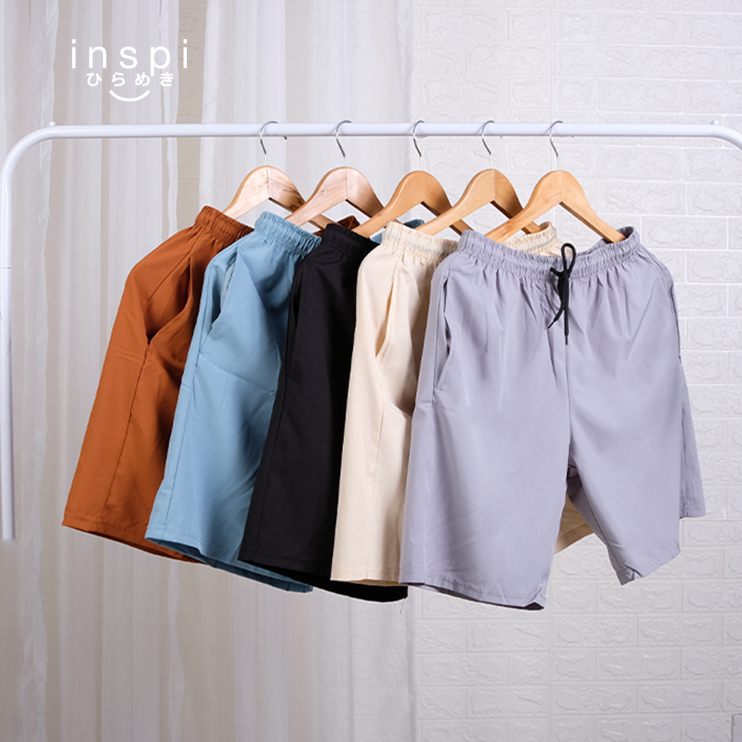 INSPI Training Shorts for Women in Cardinal Rose Korean Pambahay Casual Comfy Tiktok Short Ladies Taslan