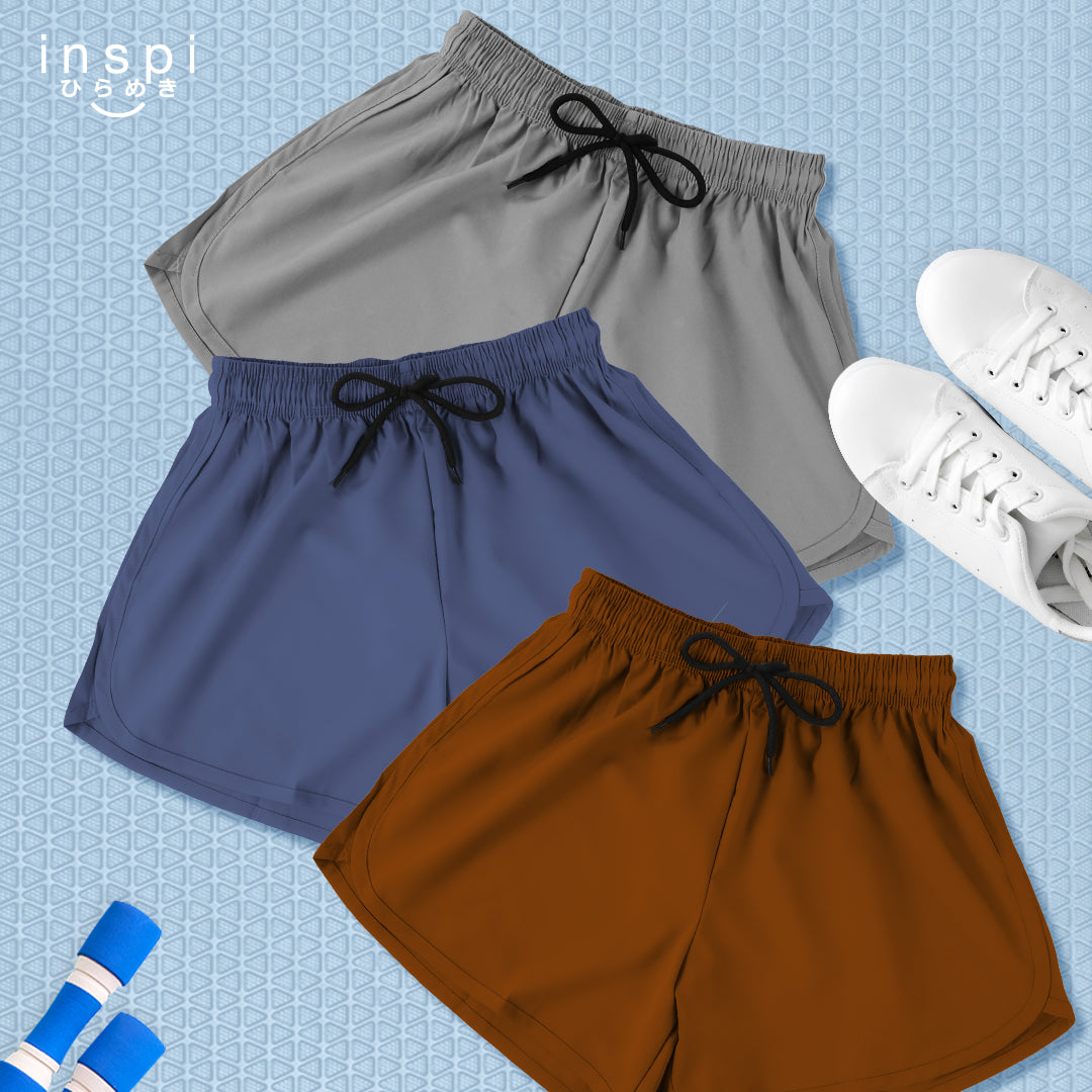 INSPI Running Shorts for Women in Slate Blue