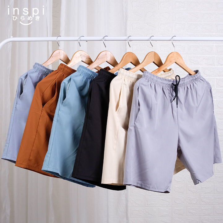 INSPI Training Shorts for Women in Mustard Korean Pambahay Casual Comfy Tiktok Short Ladies Taslan