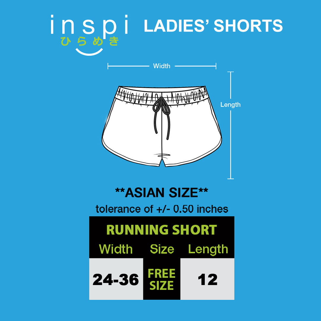 INSPI Running Shorts for Women in Acid Gray