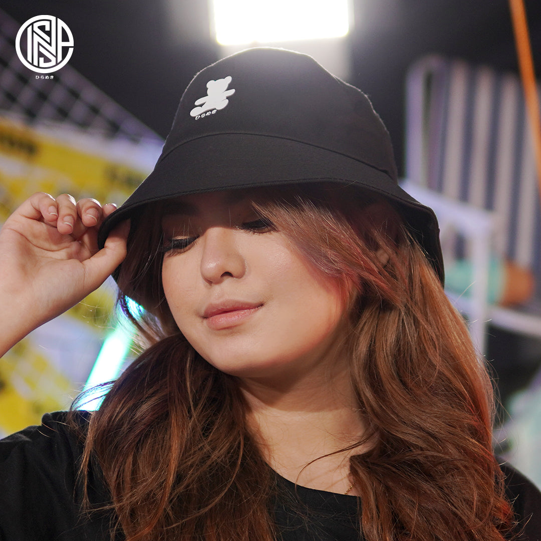 INSPI Bear Bucket Hat for Men Women w/ out Lace Fisherman Hats Cotton Sumbrero Cap for Men Wide Brim