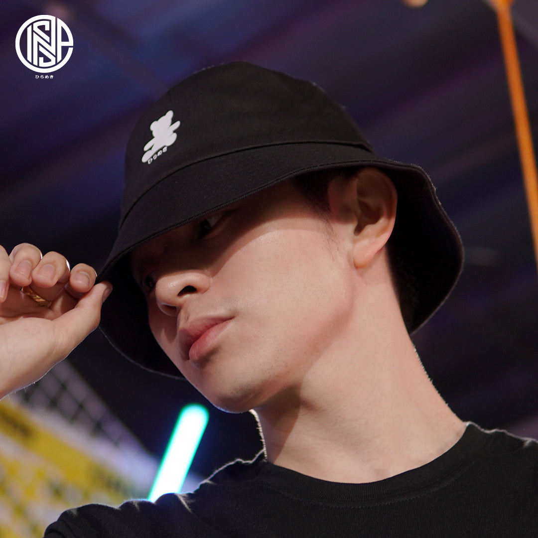 INSPI Bear Bucket Hat for Men Women w/ out Lace Fisherman Hats Cotton Sumbrero Cap for Men Wide Brim