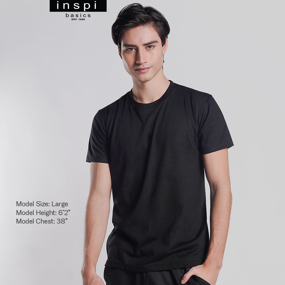 INSPI Basics Premium Black Plain Shirt Neutrals for Men