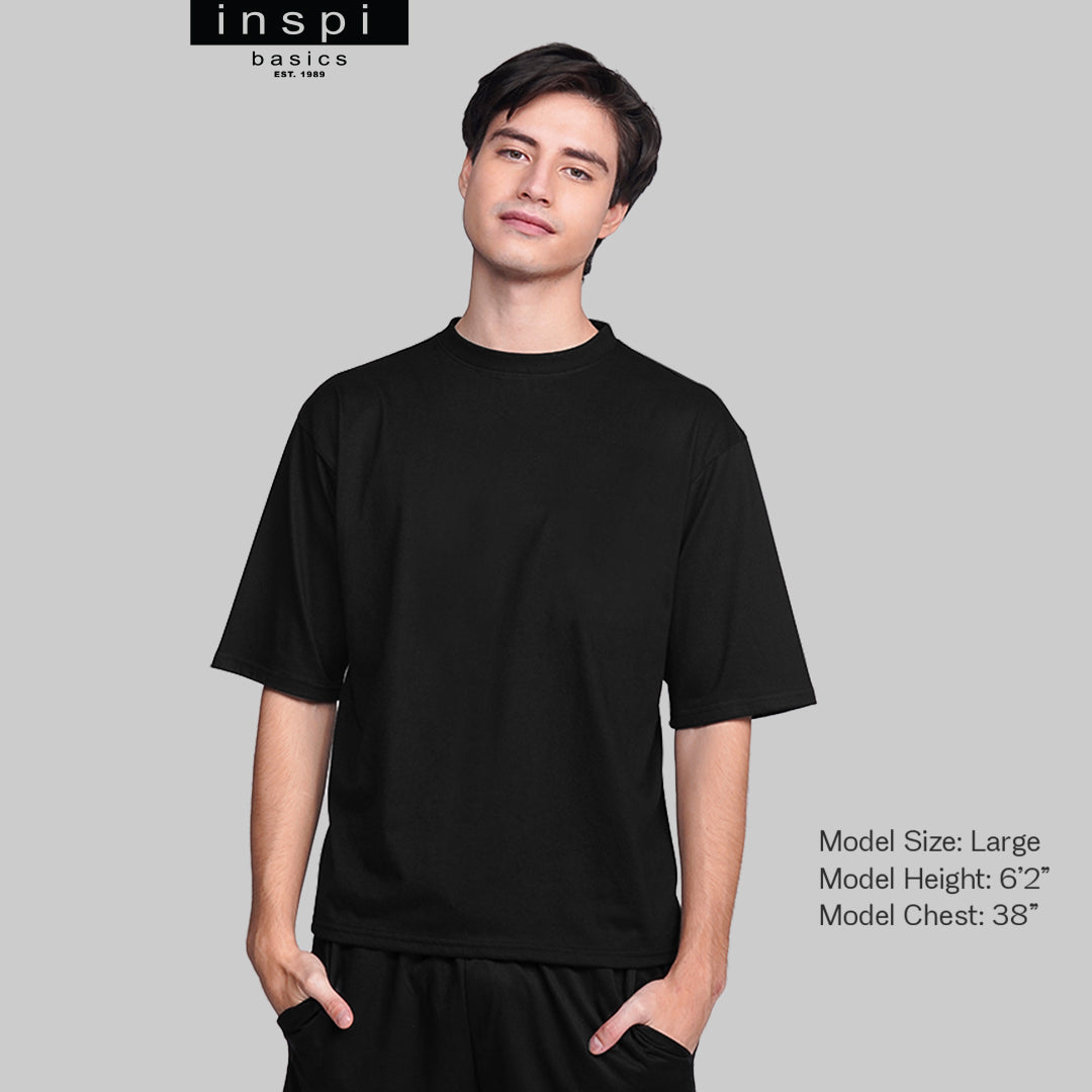 INSPI Basics Premium Black Oversized Shirt Neutrals For Men