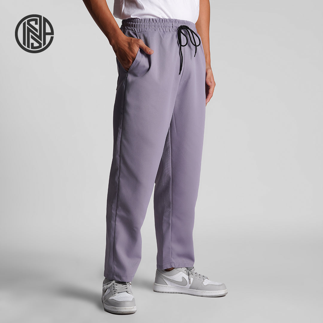 INSPI Oversized Trouser Baggy Pants with Drawstring for Men in Bluish Gray