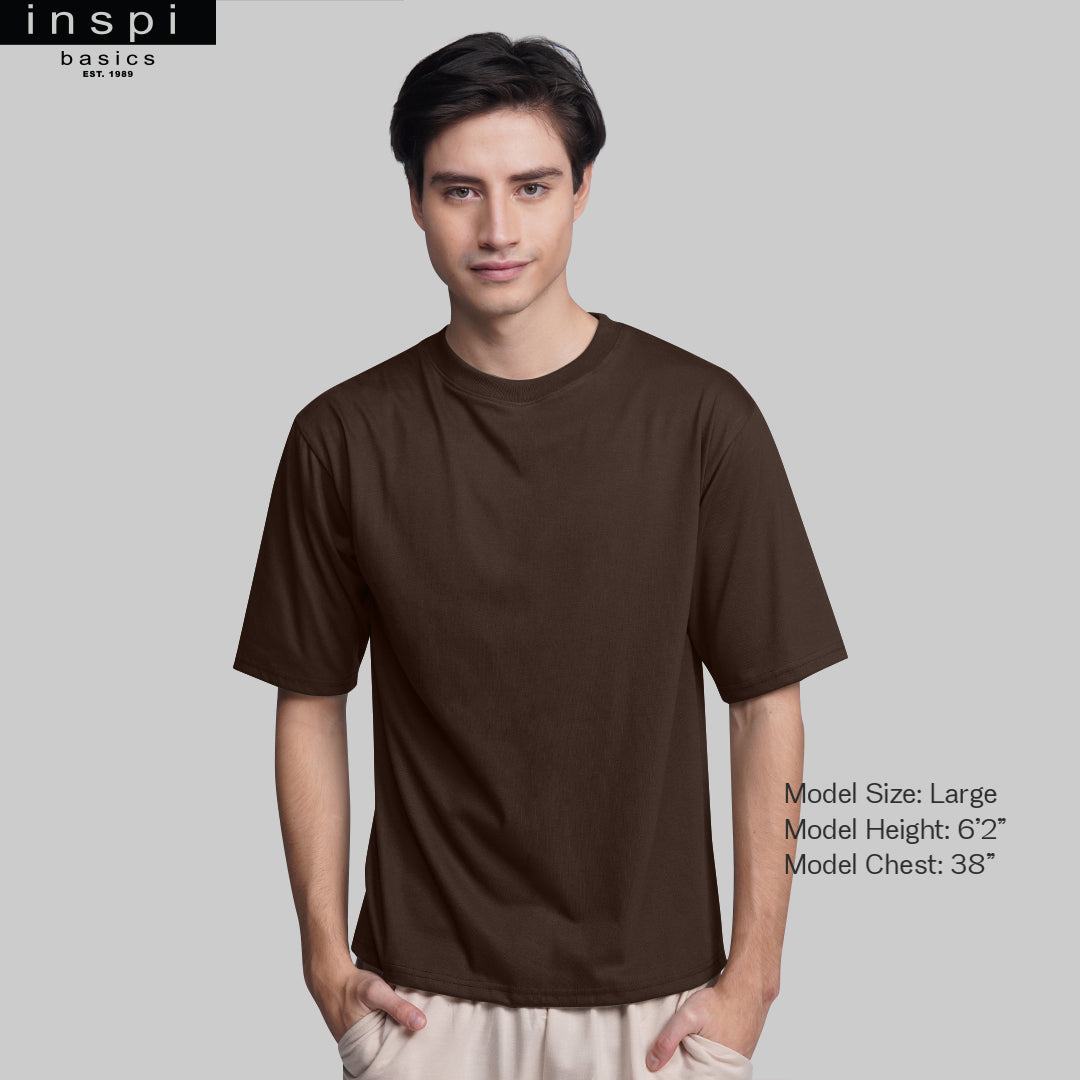 INSPI Basics Premium Brown Black Oversized Shirt Trendy Earth For Men