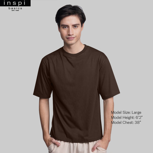 INSPI Basics Premium Brown Black Oversized Shirt Trendy Earth For Men