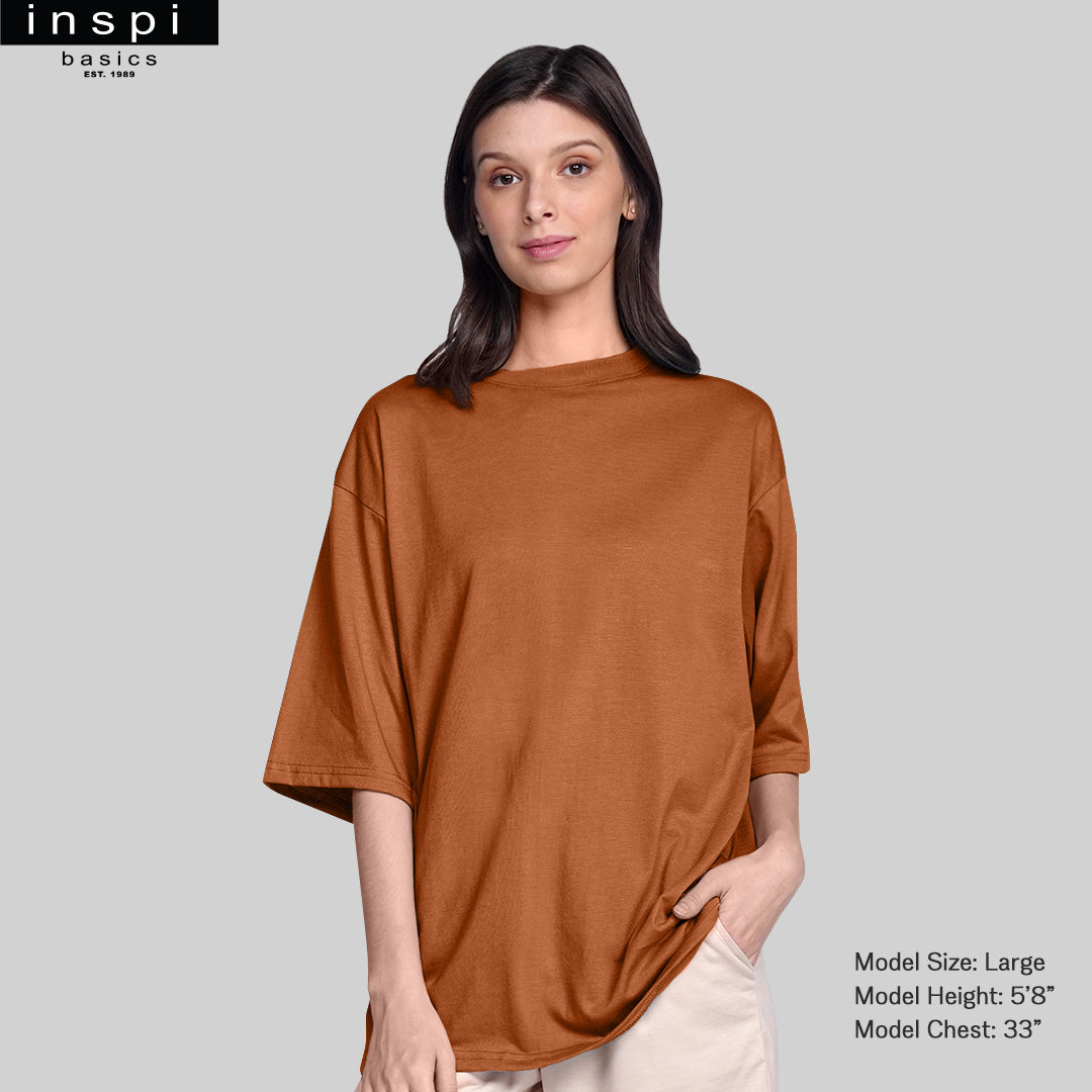 INSPI Basics Premium Caramel Oversized Shirt Retro Fresh For Men