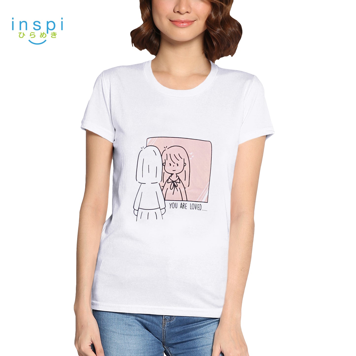 INSPI Tees Ladies Loose Fit You Are Loved Graphic Tshirt