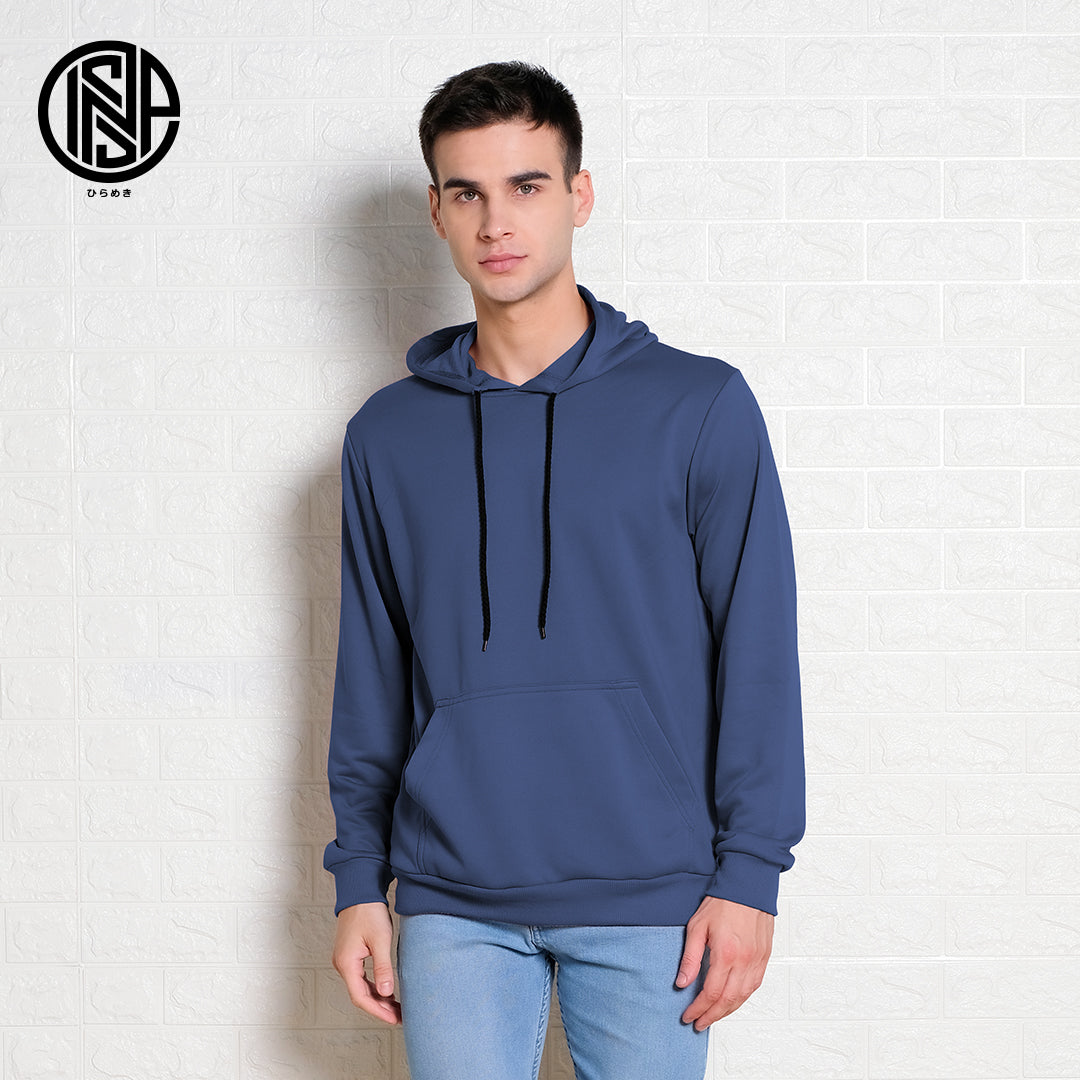INSPI Plain Hoodie Jacket For Men with Pockets Korean Trendy Tops For Women Cotton Pullover Jackets