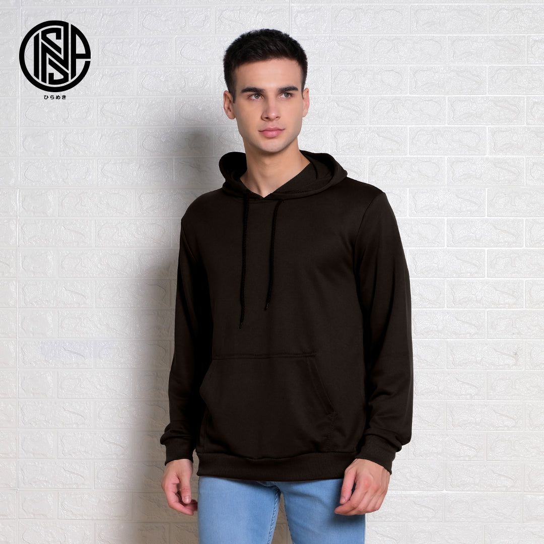 INSPI Plain Hoodie Jacket For Men with Pockets Korean Trendy Tops For Women Cotton Pullover Jackets