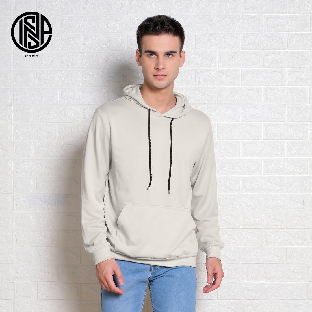 INSPI Plain Hoodie Jacket For Men with Pockets Korean Trendy Tops For Women Cotton Pullover Jackets