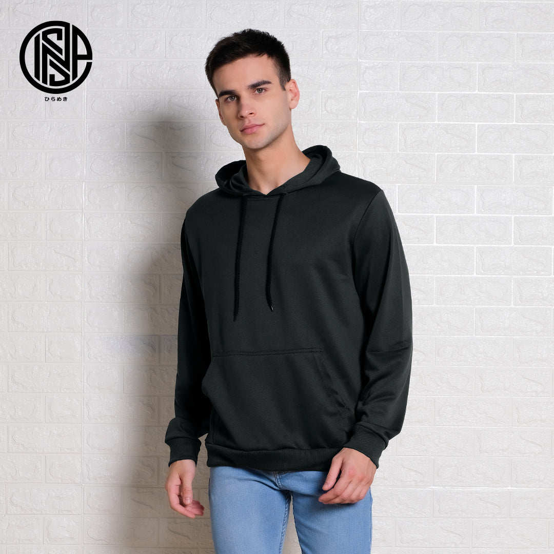 INSPI Plain Hoodie Jacket For Men with Pockets Korean Trendy Tops For Women Cotton Pullover Jackets