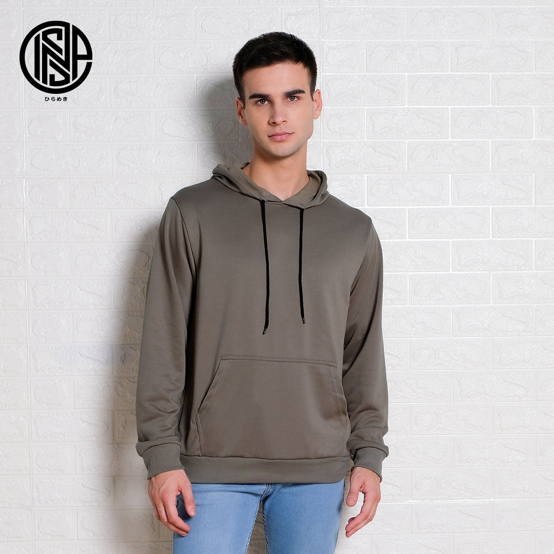INSPI Plain Hoodie Jacket For Men with Pockets Korean Trendy Tops For Women Cotton Pullover Jackets