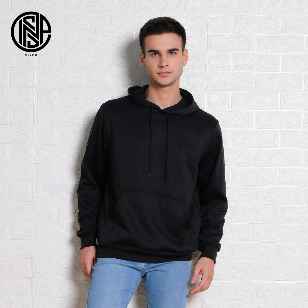 INSPI Plain Hoodie Jacket For Men with Pockets Korean Trendy Tops For Women Cotton Pullover Jackets