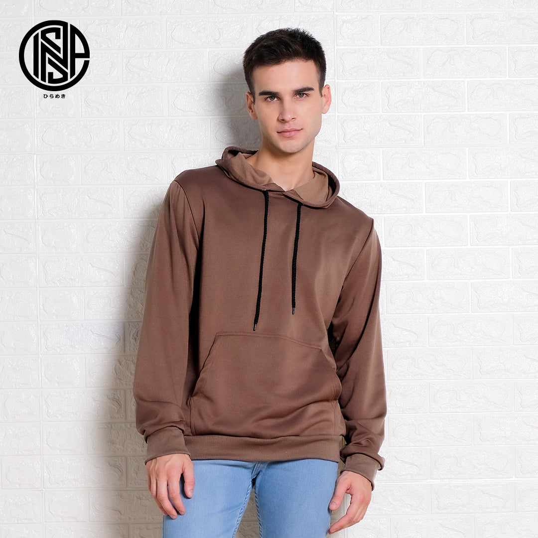 INSPI Plain Hoodie Jacket For Men with Pockets Korean Trendy Tops For Women Cotton Pullover Jackets
