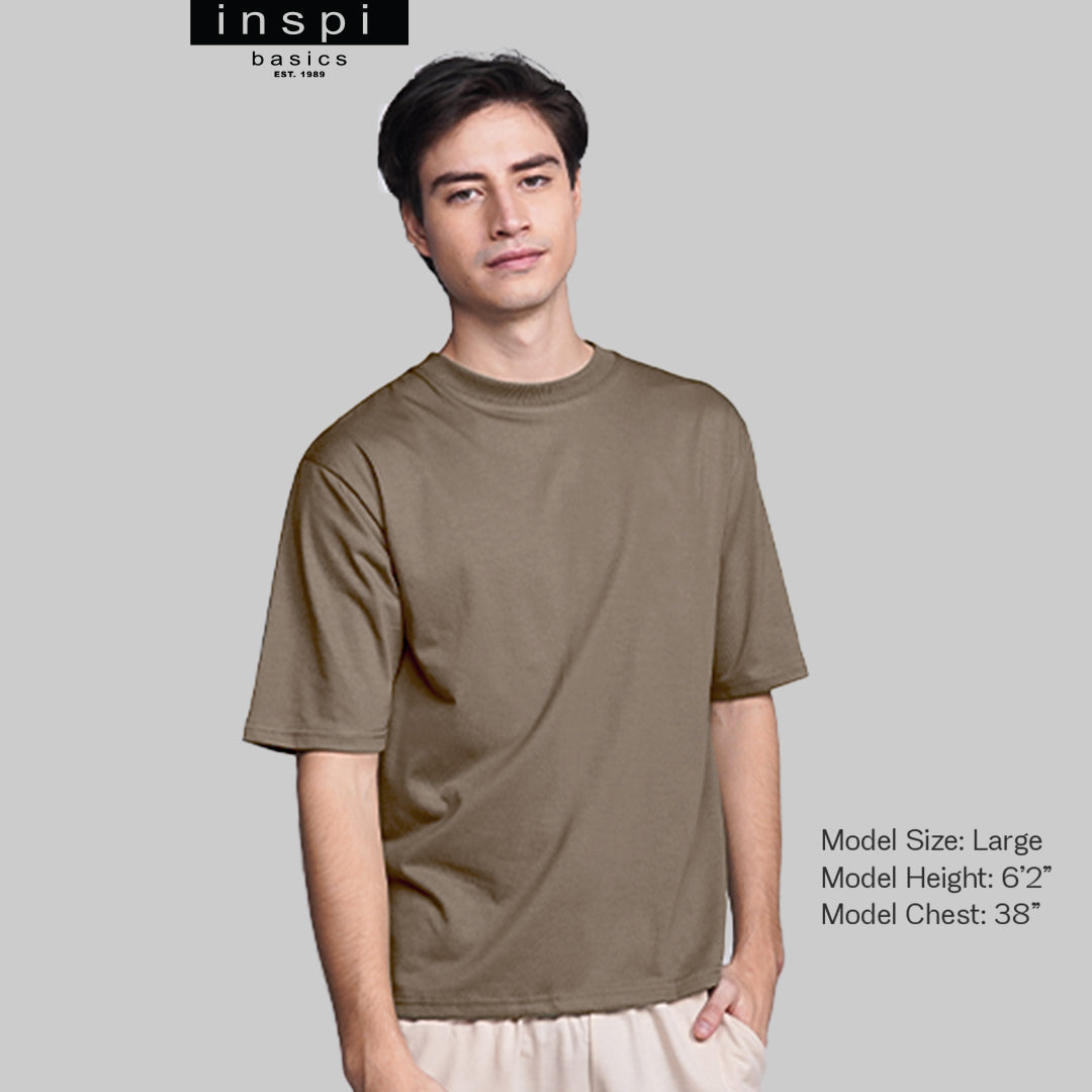 INSPI Basics Premium Mocha Oversized Shirt Trendy Earth For Men