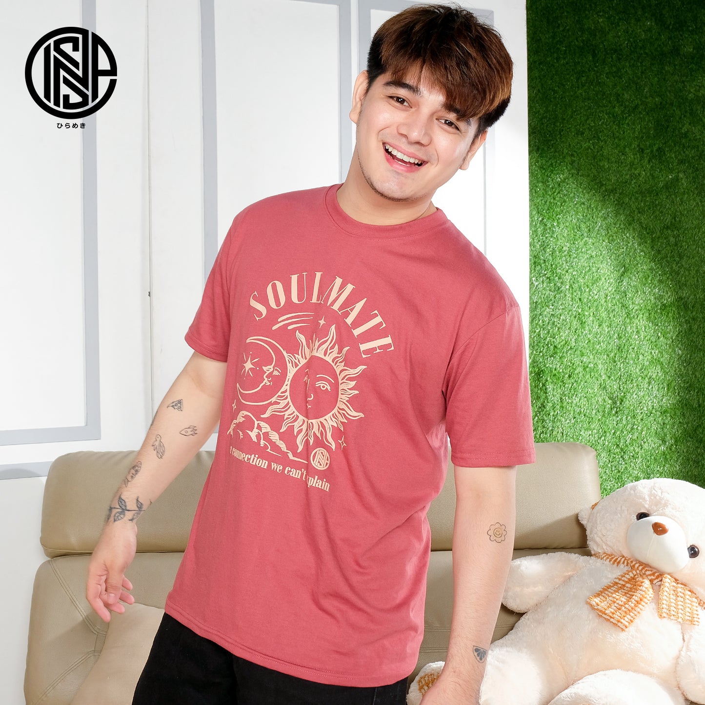INSPI Tees Celestial Tshirt for Men Aesthetic Galaxy Crew Neck Tops for Women Sun Moon Stars Sky Graphic Tee