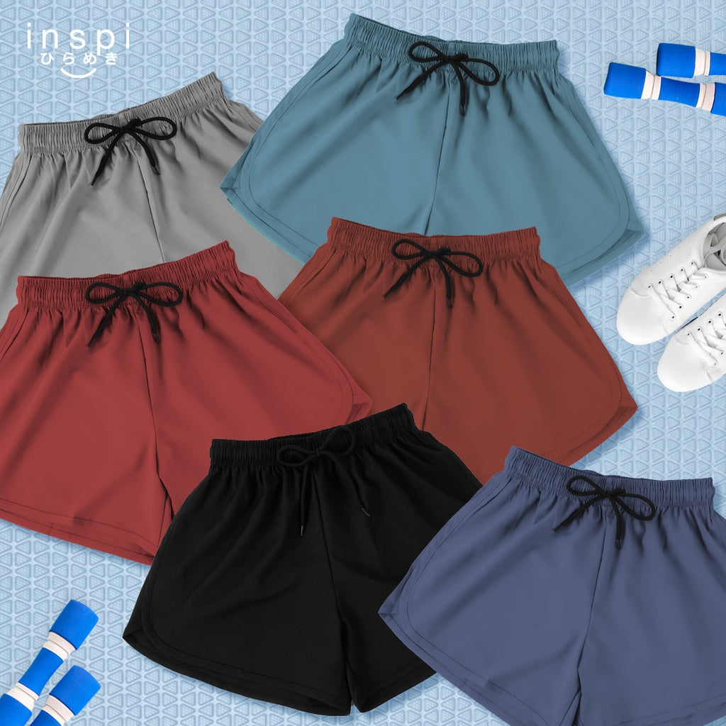 INSPI Running Shorts for Women in Purple Gray