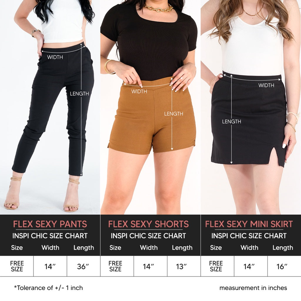 INSPI Chic Ladies Candy Pants Fashion Black Green Purple Brown