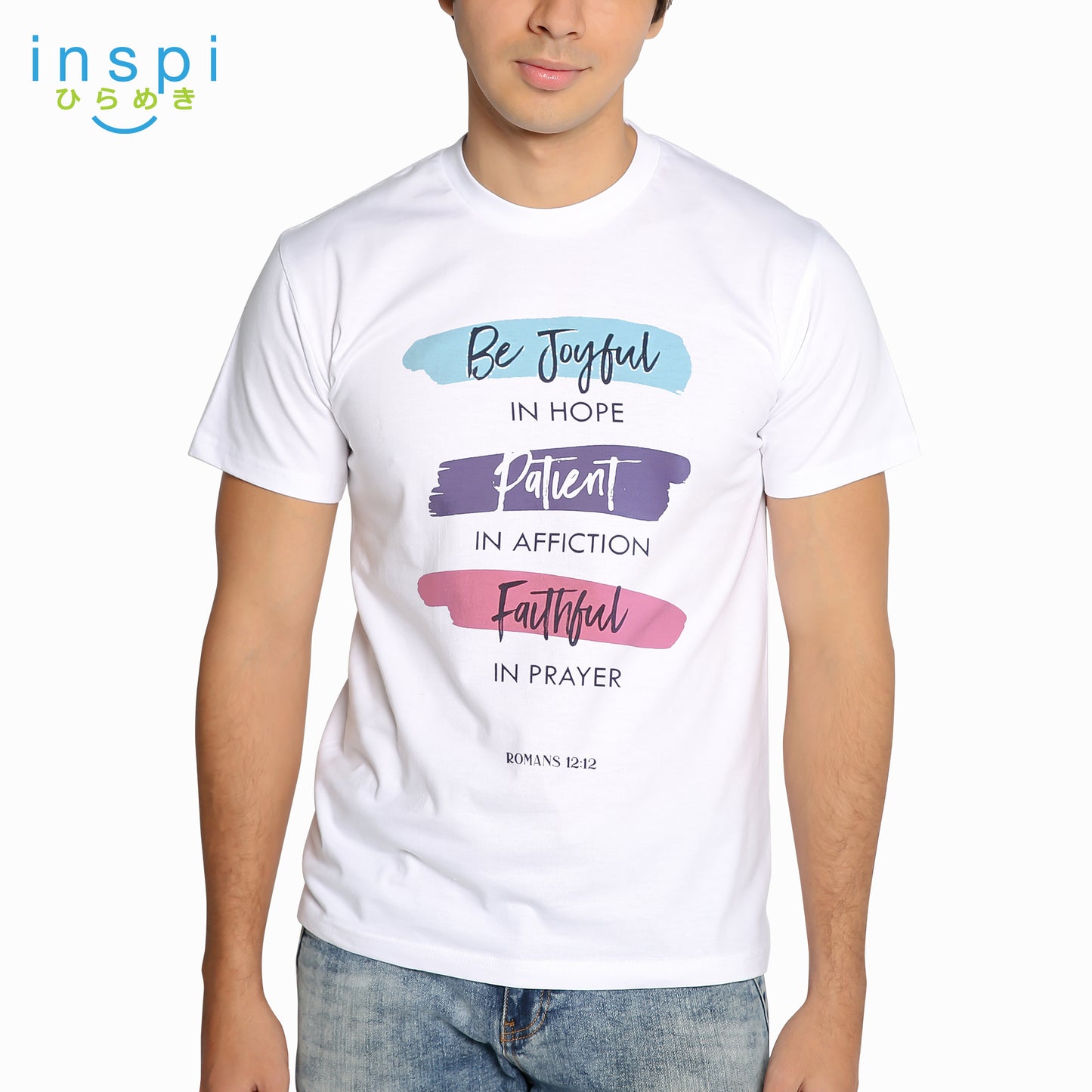 INSPI Shirt Romans 12:12 Mens Statement Tshirt
