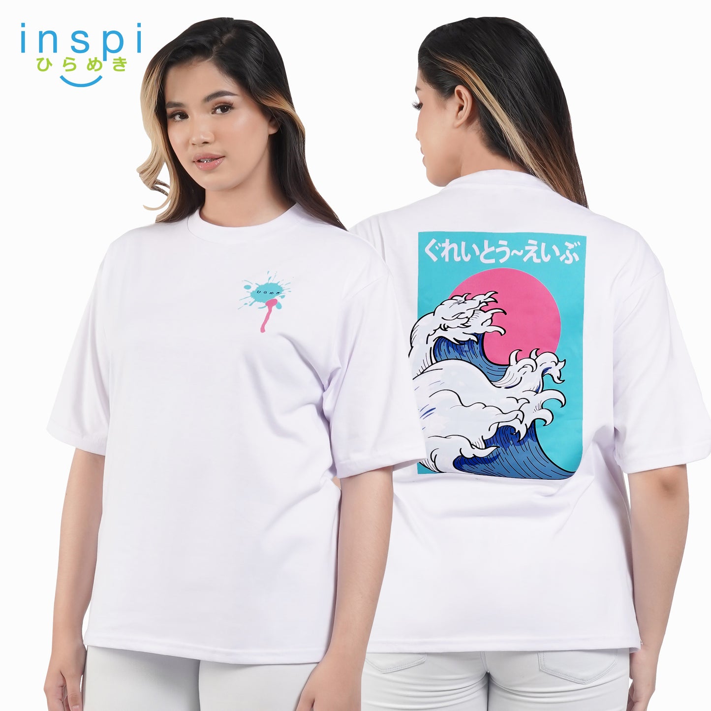 INSPI Tees Loose Fit Wave Splash Oversized Tshirt