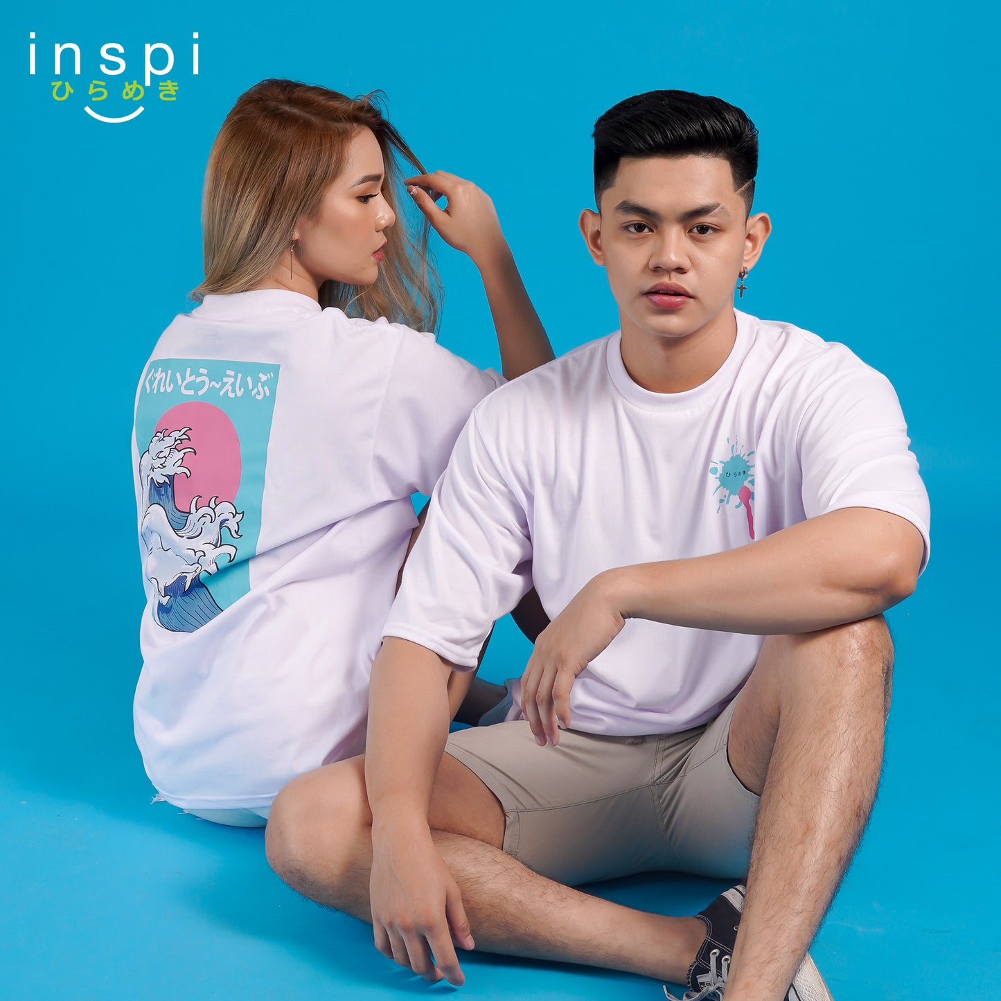 INSPI Tees Loose Fit Wave Splash Oversized Tshirt