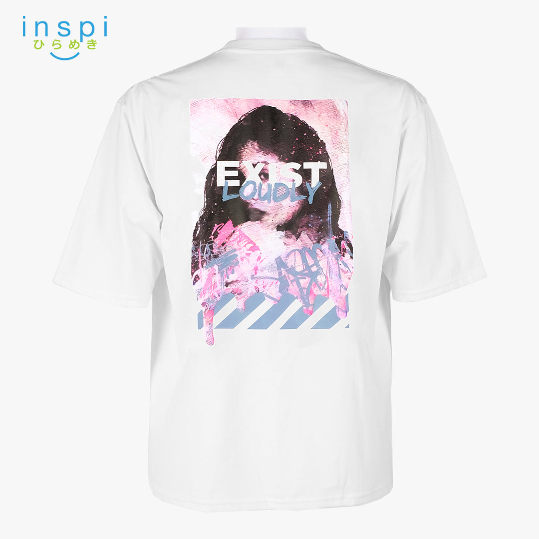 INSPI Tees Loose Fit Exist Loudly Oversized Tshirt