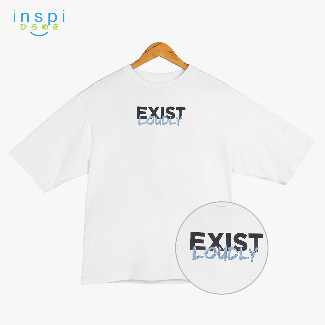 INSPI Tees Loose Fit Exist Loudly Oversized Tshirt