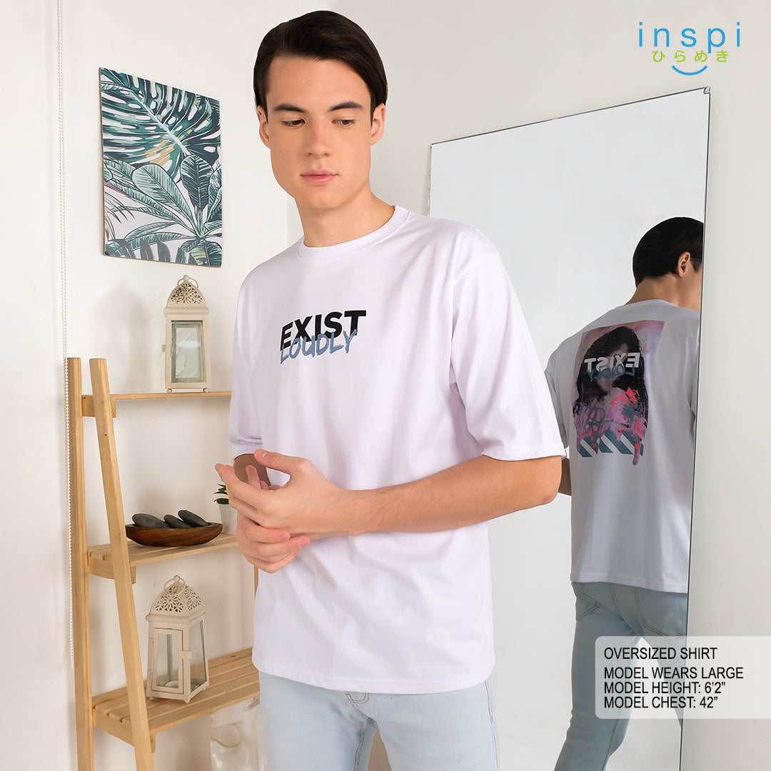 INSPI Tees Loose Fit Exist Loudly Oversized Tshirt