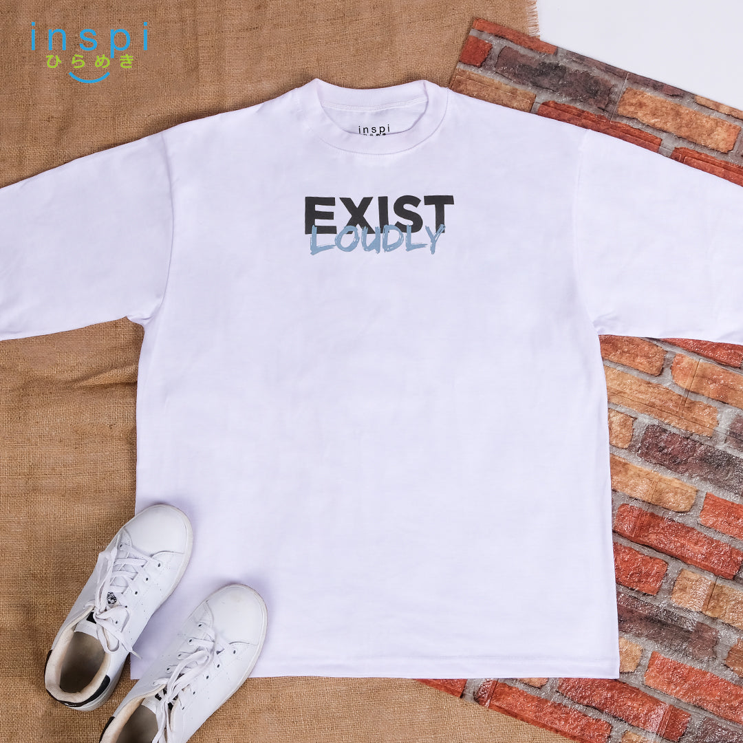 INSPI Tees Loose Fit Exist Loudly Oversized Tshirt