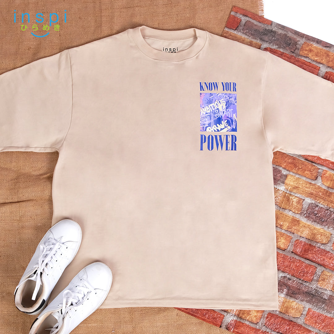 INSPI Tees Loose Fit Know Your Power Oversized Tshirt