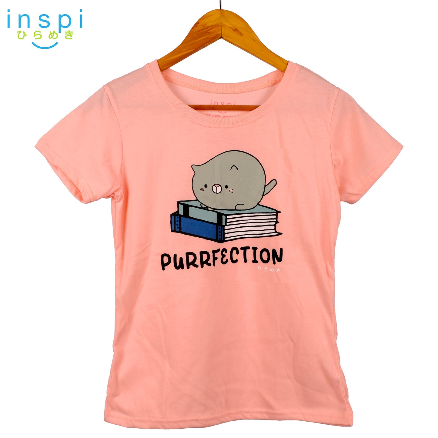 INSPI Tees Ladies Loose Fit Purrfection Graphic Tshirt