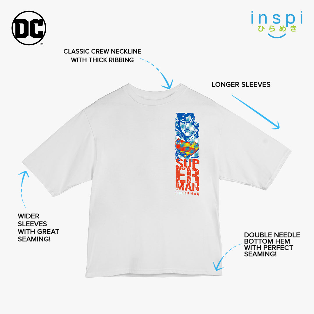 Authentic Warner Bros Superman Loose Fit Graphic Oversized Tshirt for Men Shirt Women