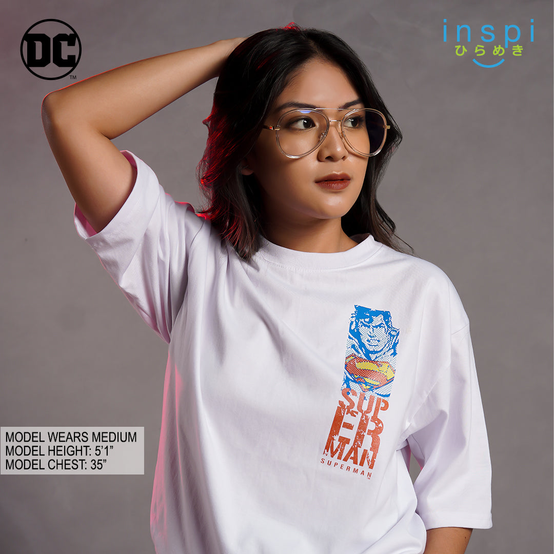 Authentic Warner Bros Superman Loose Fit Graphic Oversized Tshirt for Men Shirt Women